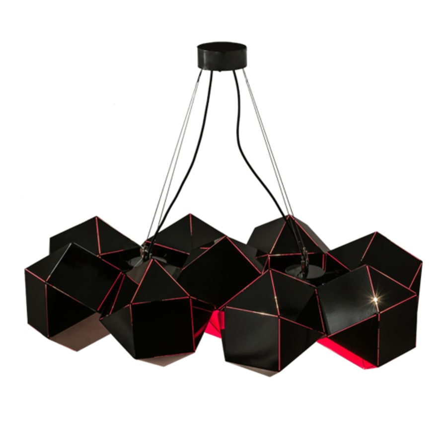 Meyda Tiffany Vierzehn 9 Light 40" Wide Abstract Linear Pendant