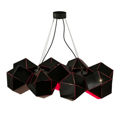 Meyda Tiffany Vierzehn 9 Light 40" Wide Abstract Linear Pendant