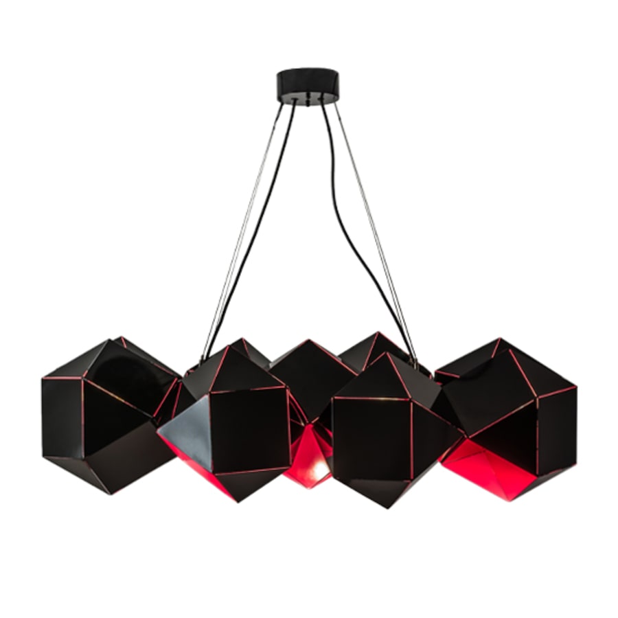 Meyda Tiffany Vierzehn 9 Light 40" Wide Abstract Linear Pendant