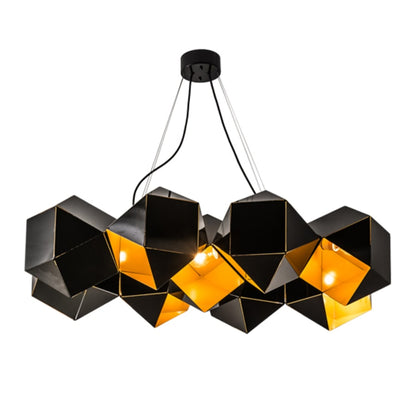 Meyda Tiffany Vierzehn 9 Light 40" Wide Abstract Linear Pendant