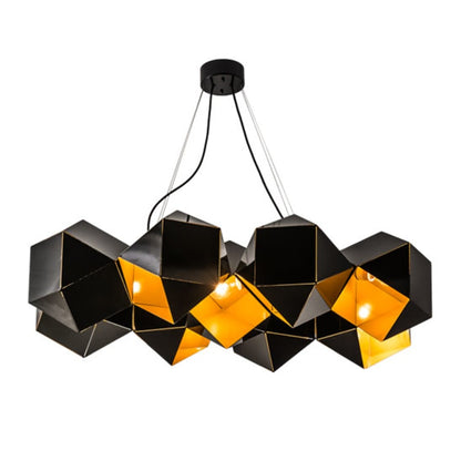 Meyda Tiffany Vierzehn 9 Light 40" Wide Abstract Linear Pendant