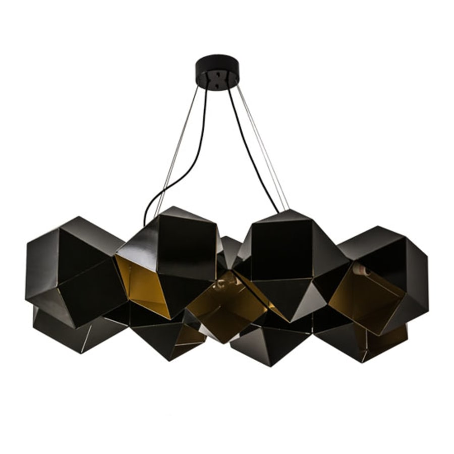 Meyda Tiffany Vierzehn 9 Light 40" Wide Abstract Linear Pendant