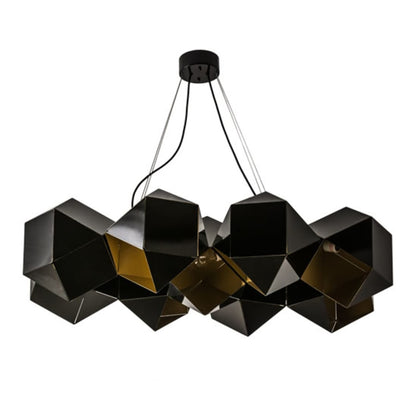 Meyda Tiffany Vierzehn 9 Light 40" Wide Abstract Linear Pendant