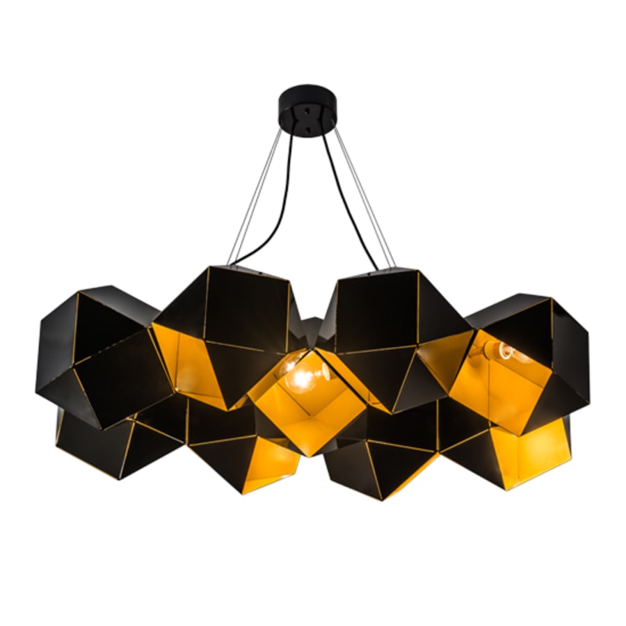 Meyda Tiffany Vierzehn 9 Light 40" Wide Abstract Linear Pendant