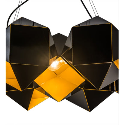 Meyda Tiffany Vierzehn 9 Light 40" Wide Abstract Linear Pendant