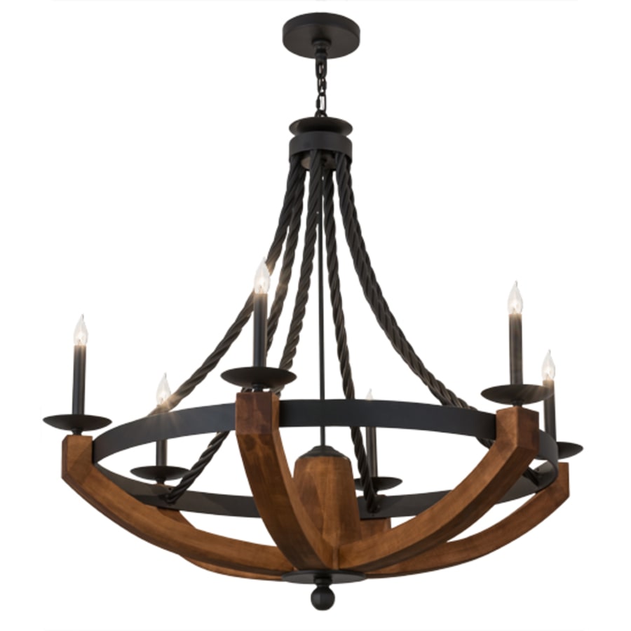 Meyda Tiffany Doyle 6 Light 42" Wide Taper Candle Style Chandelier