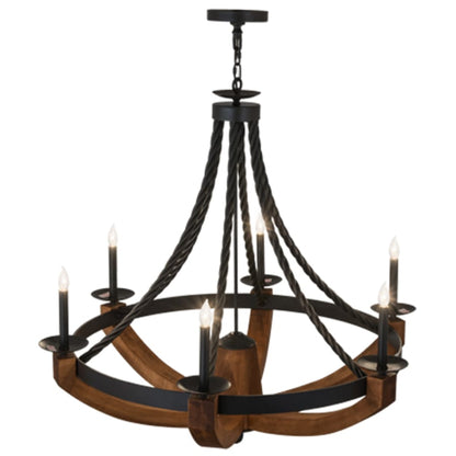 Meyda Tiffany Doyle 6 Light 42" Wide Taper Candle Style Chandelier