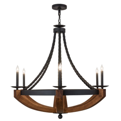 Meyda Tiffany Doyle 6 Light 42" Wide Taper Candle Style Chandelier