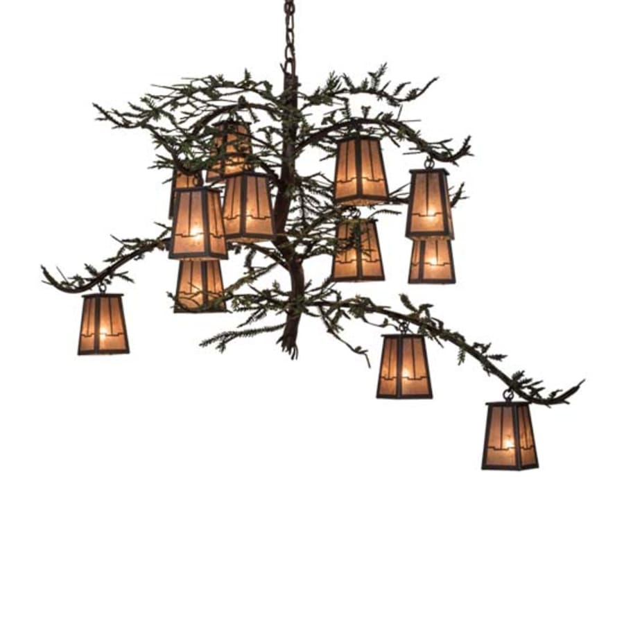Meyda Tiffany Pine Branch Valley View 12 Light 52" Wide Chandelier