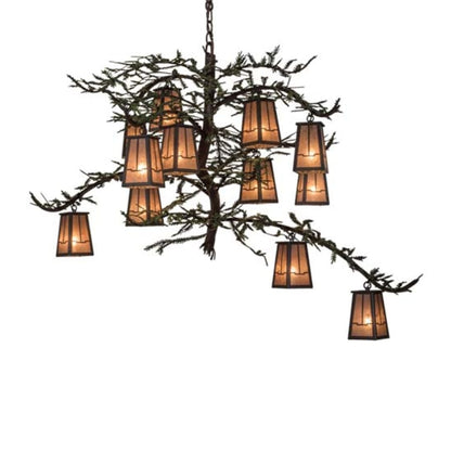 Meyda Tiffany Pine Branch Valley View 12 Light 52" Wide Chandelier