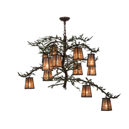 Meyda Tiffany Pine Branch Valley View 12 Light 52" Wide Chandelier