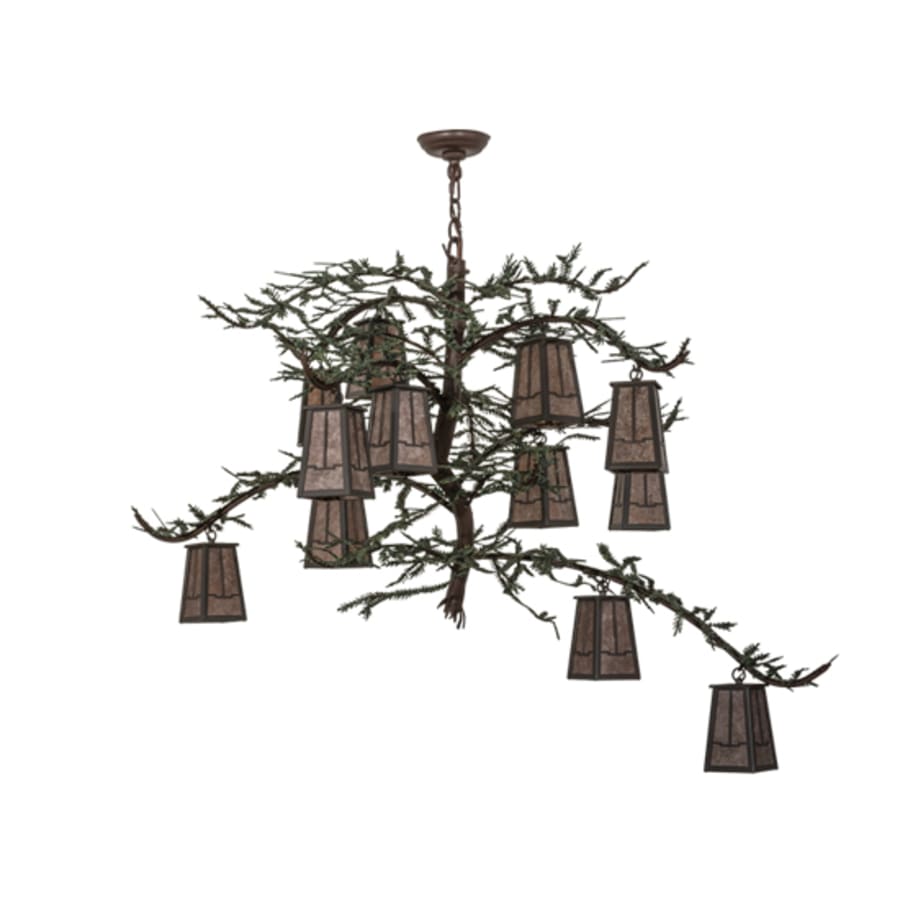 Meyda Tiffany Pine Branch Valley View 12 Light 52" Wide Chandelier