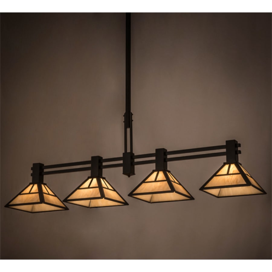Meyda Tiffany Mission 4 Light 64" Wide Linear Pendant