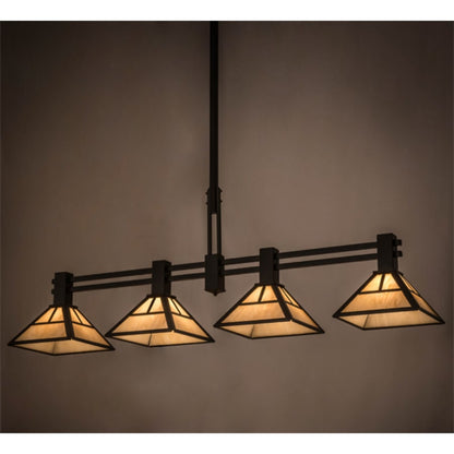 Meyda Tiffany Mission 4 Light 64" Wide Linear Pendant