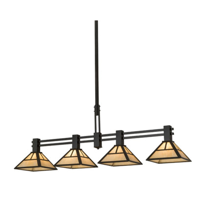 Meyda Tiffany Mission 4 Light 64" Wide Linear Pendant