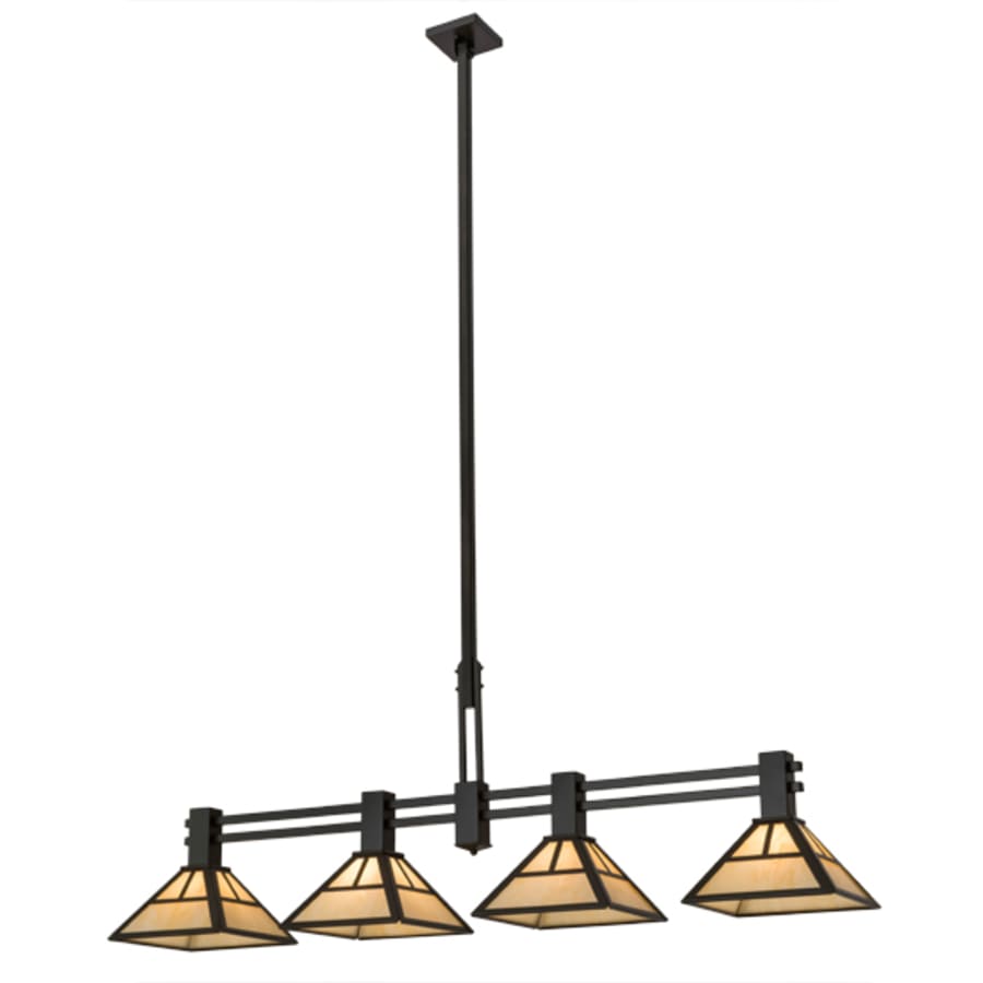 Meyda Tiffany Mission 4 Light 64" Wide Linear Pendant