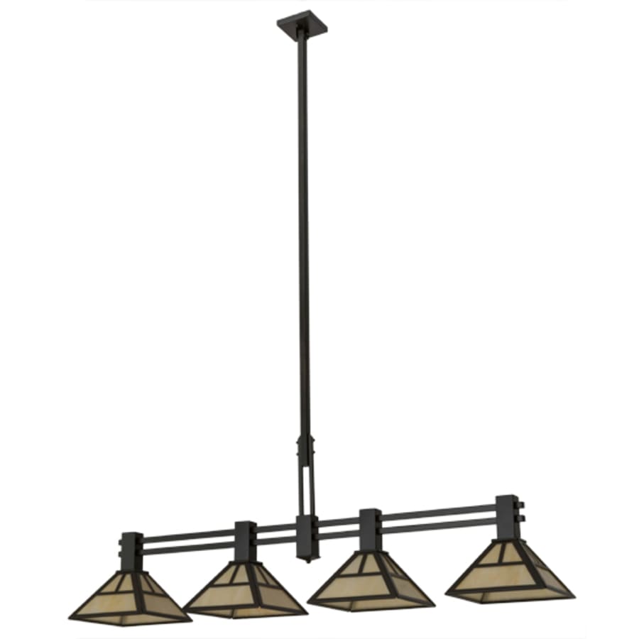 Meyda Tiffany Mission 4 Light 64" Wide Linear Pendant