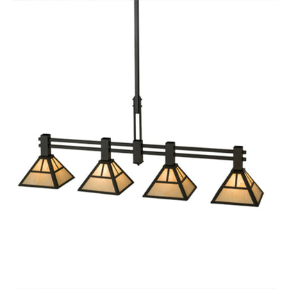 Meyda Tiffany Mission 4 Light 64" Wide Linear Pendant