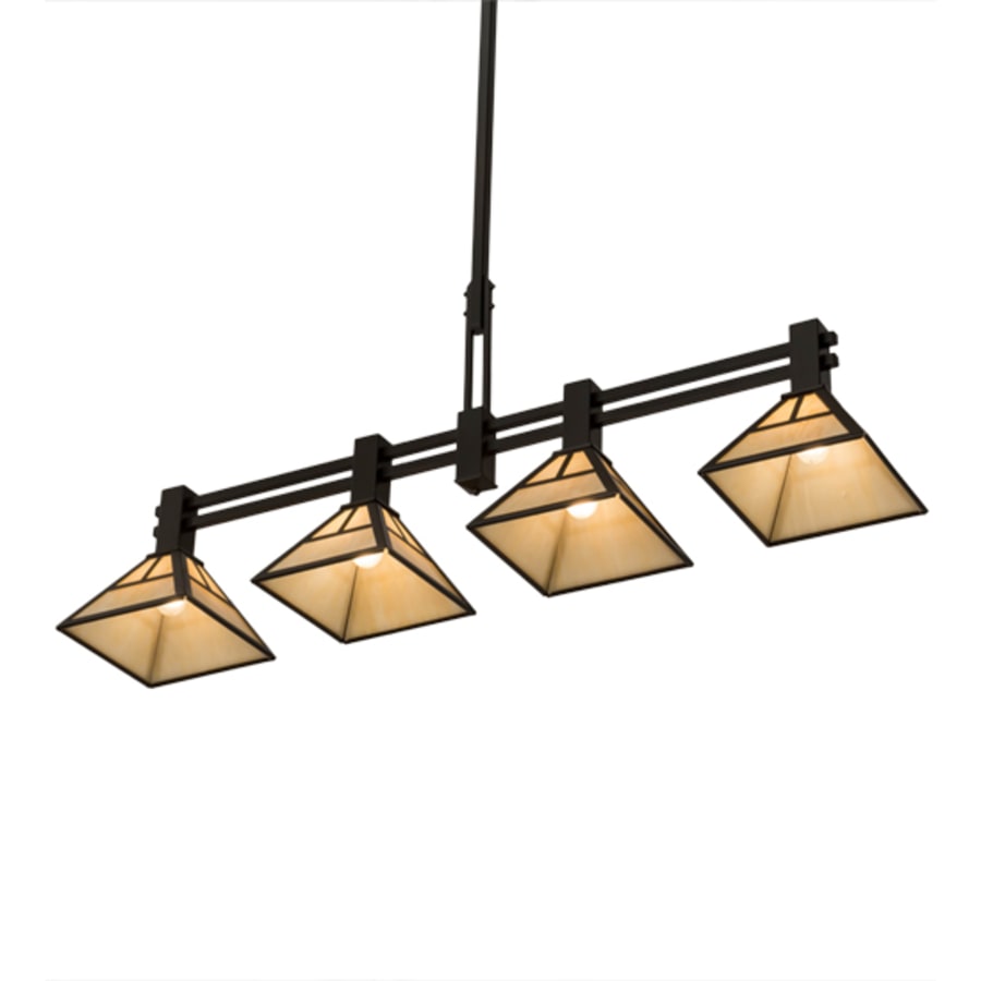 Meyda Tiffany Mission 4 Light 64" Wide Linear Pendant