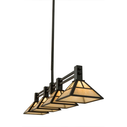 Meyda Tiffany Mission 4 Light 64" Wide Linear Pendant
