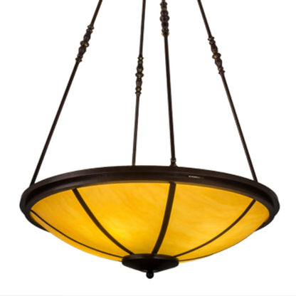 Meyda Tiffany Commerce 4 Light 32" Wide Pendant - Copper Vein Finish - GU24 Bulb Base
