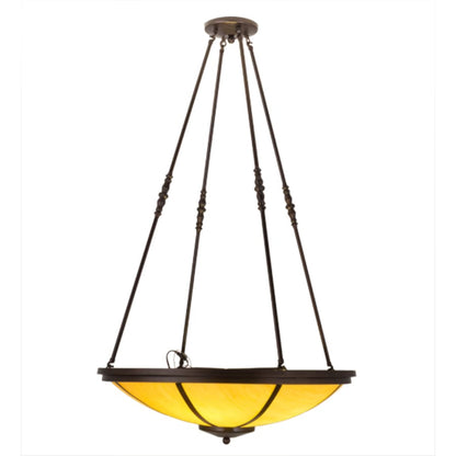Meyda Tiffany Commerce 4 Light 32" Wide Pendant - Copper Vein Finish - GU24 Bulb Base
