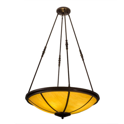 Meyda Tiffany Commerce 4 Light 32" Wide Pendant - Copper Vein Finish - GU24 Bulb Base
