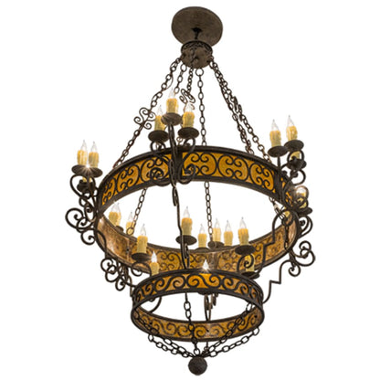 Meyda Tiffany Isabo 24 Light 48" Wide Taper Candle Style Chandelier