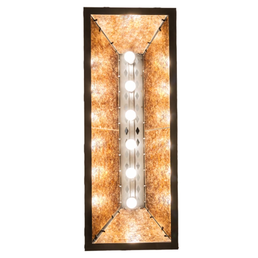 Meyda Tiffany Wildlife Through the Trees 6 Light 50" Wide Linear Pendant