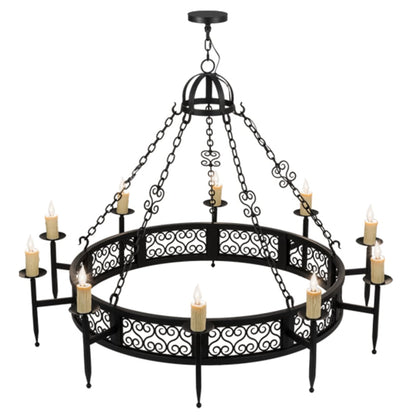 Meyda Tiffany Toscano 10 Light 60" Wide Taper Candle Style Chandelier