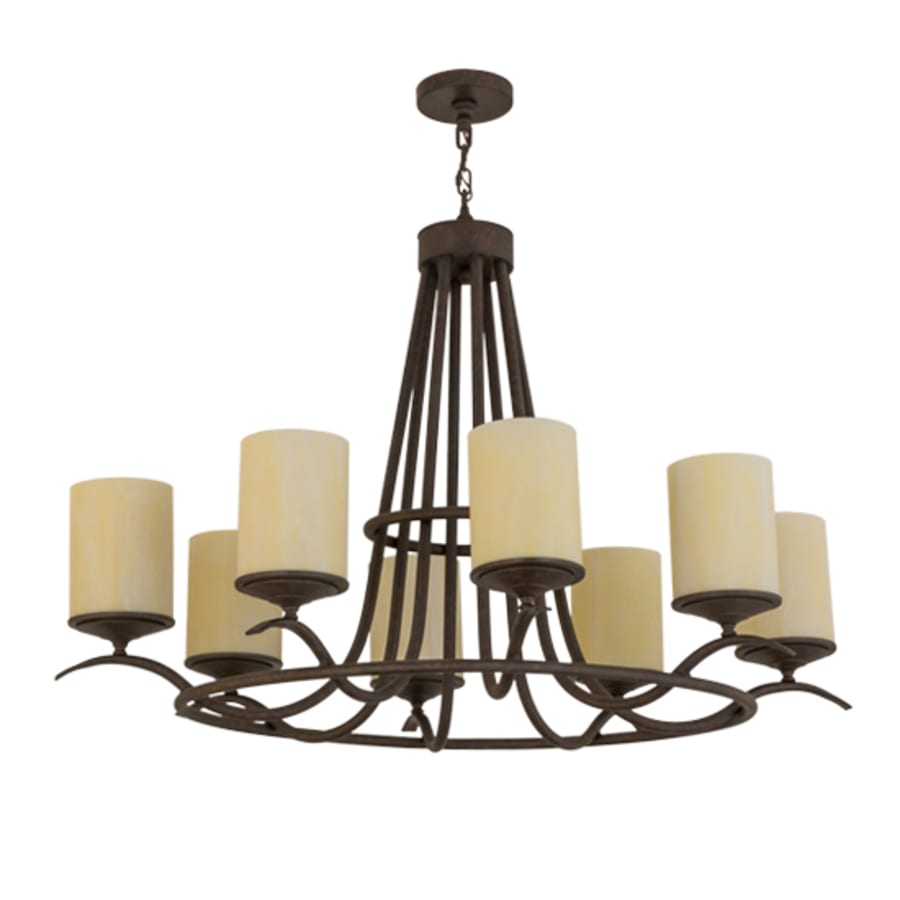 Meyda Tiffany Long Octavia 8 Light 36" Wide Pillar Candle Ring Chandelier