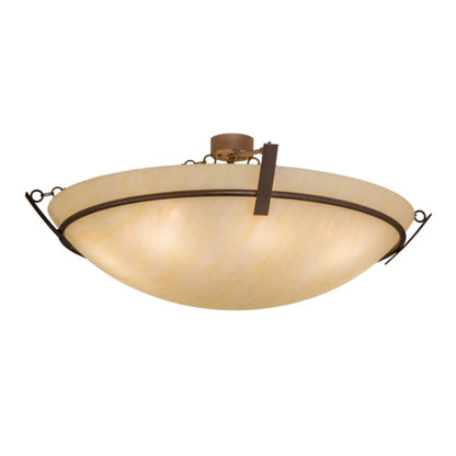 Meyda Tiffany Covina 8 Light 47" Wide Semi-Flush Bowl Ceiling Fixture
