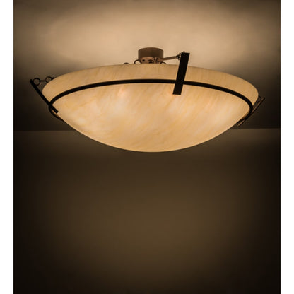 Meyda Tiffany Covina 8 Light 47" Wide Semi-Flush Bowl Ceiling Fixture