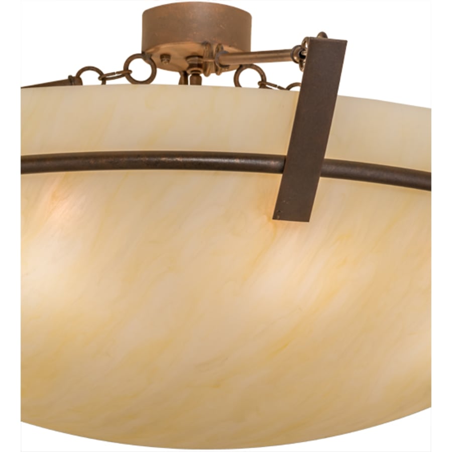 Meyda Tiffany Covina 8 Light 47" Wide Semi-Flush Bowl Ceiling Fixture