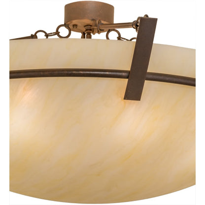 Meyda Tiffany Covina 8 Light 47" Wide Semi-Flush Bowl Ceiling Fixture