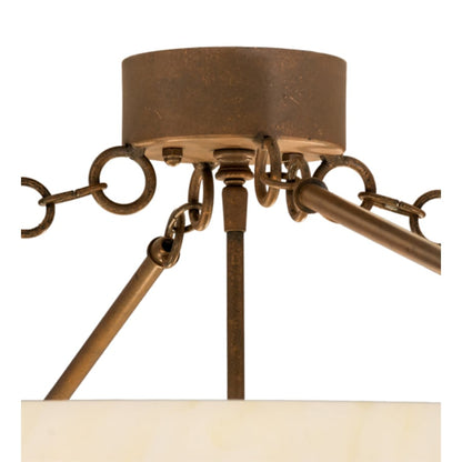 Meyda Tiffany Covina 8 Light 47" Wide Semi-Flush Bowl Ceiling Fixture
