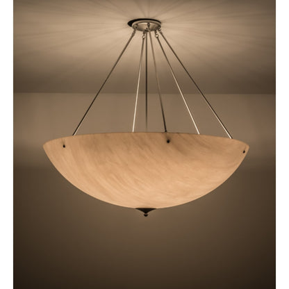Meyda Tiffany Madison 8 Light 48" Wide Semi-Flush Bowl Ceiling Fixture - Nickel Finish