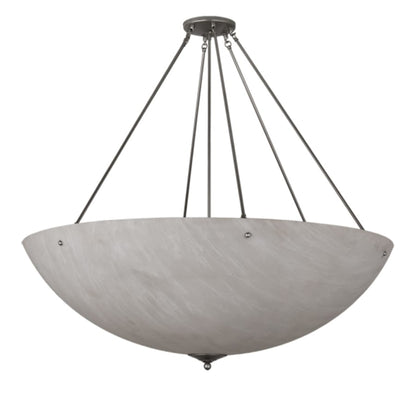 Meyda Tiffany Madison 8 Light 48" Wide Semi-Flush Bowl Ceiling Fixture - Nickel Finish