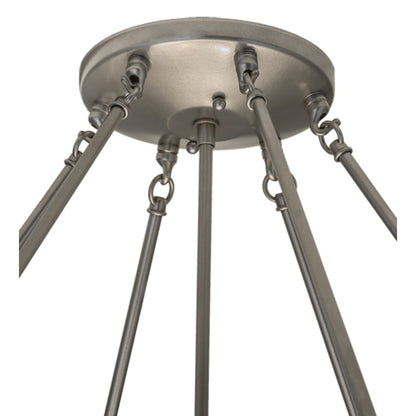 Meyda Tiffany Madison 8 Light 48" Wide Semi-Flush Bowl Ceiling Fixture - Nickel Finish