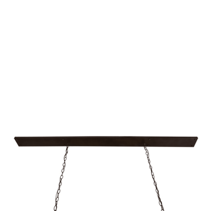 Meyda Tiffany Oak Leaf and Acorn 9 Light 72" Wide Linear Pendant