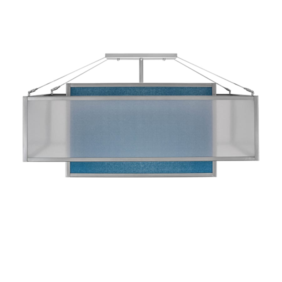 Meyda Tiffany Quadrato Umador 4 Light 51" Wide Semi-Flush Square Ceiling Fixture - Nickel Finish