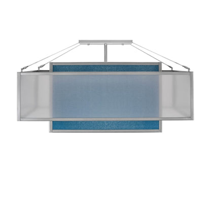Meyda Tiffany Quadrato Umador 4 Light 51" Wide Semi-Flush Square Ceiling Fixture - Nickel Finish