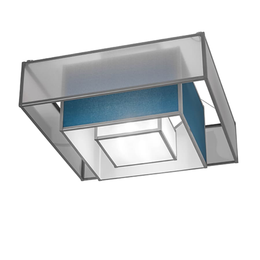 Meyda Tiffany Quadrato Umador 4 Light 51" Wide Semi-Flush Square Ceiling Fixture - Nickel Finish