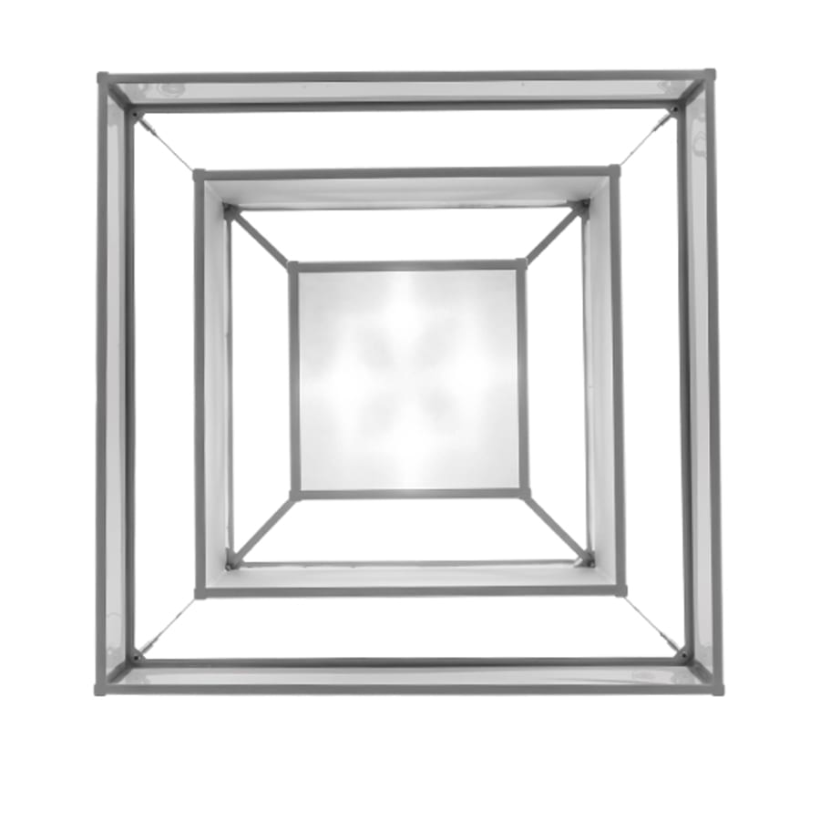 Meyda Tiffany Quadrato Umador 4 Light 51" Wide Semi-Flush Square Ceiling Fixture - Nickel Finish