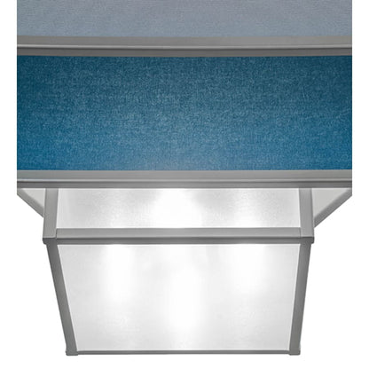 Meyda Tiffany Quadrato Umador 4 Light 51" Wide Semi-Flush Square Ceiling Fixture - Nickel Finish