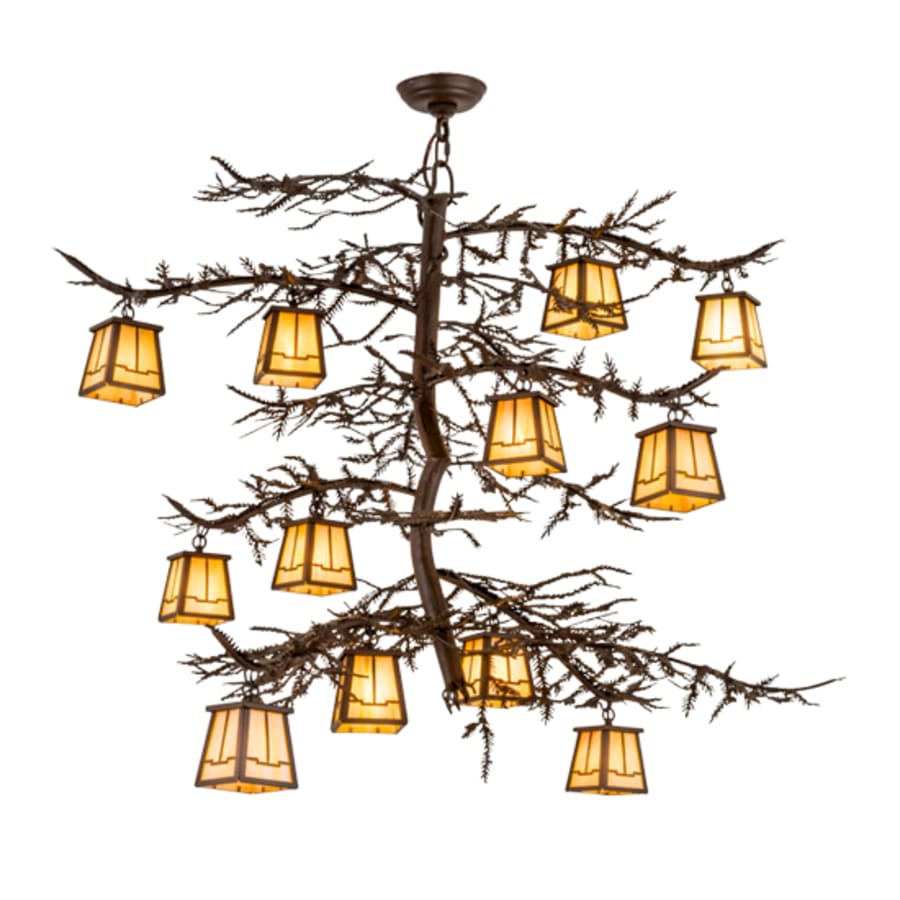 Meyda Tiffany Pine Branch Valley View 12 Light 48" Wide Chandelier