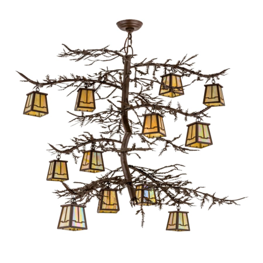 Meyda Tiffany Pine Branch Valley View 12 Light 48" Wide Chandelier