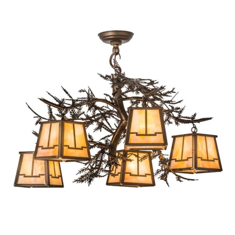 Meyda Tiffany Pine Branch 5 Light 29" Wide Chandelier