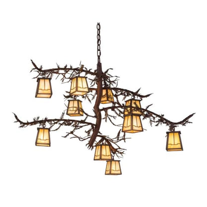 Meyda Tiffany Pine Branch Valley View 10 Light 39" Wide Chandelier