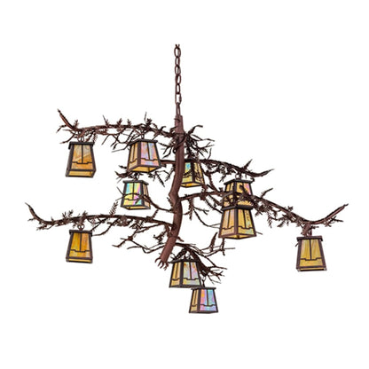 Meyda Tiffany Pine Branch Valley View 10 Light 39" Wide Chandelier